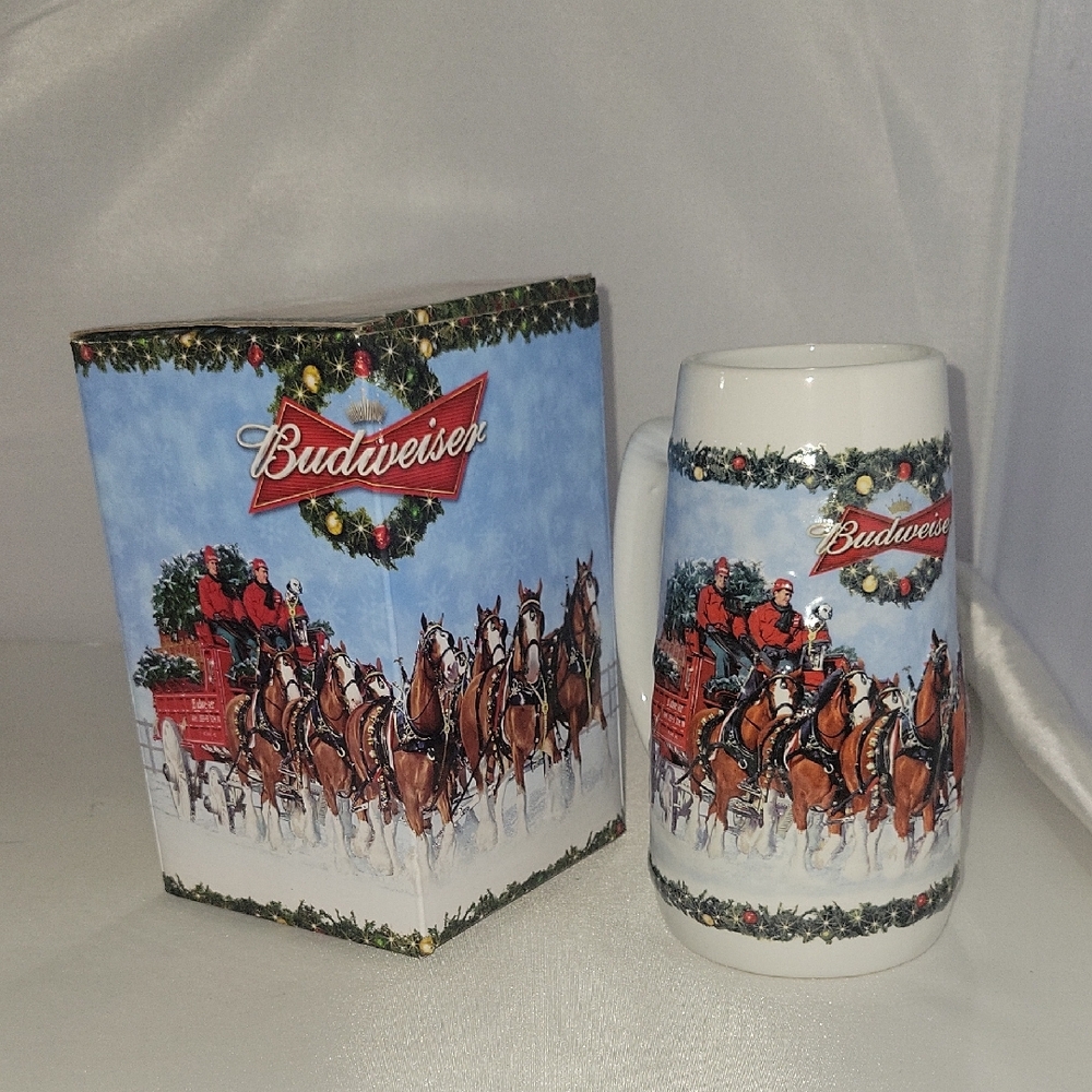 Budweiser Holiday Stein with Box